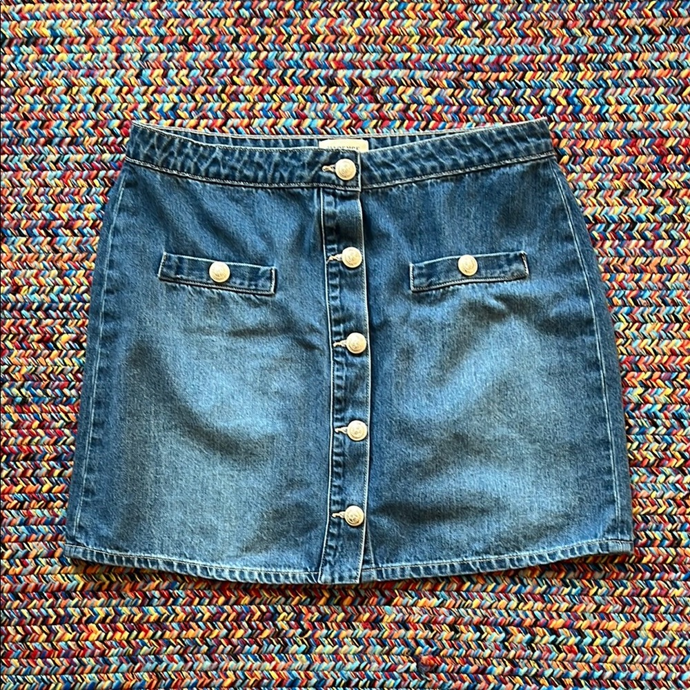 L'AGENCE Denim Mini Skirt